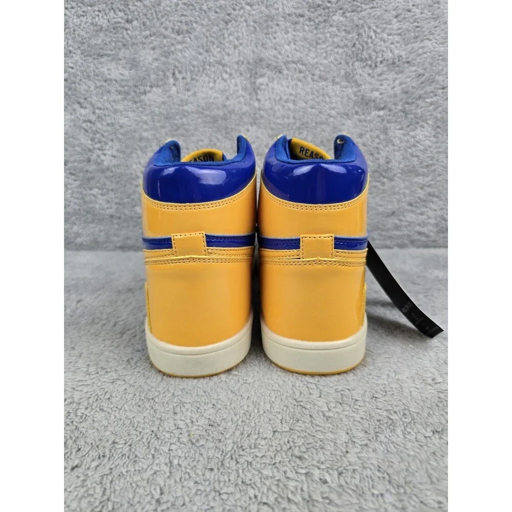 Reason Clothing Brand Shooting Star High Top Sneakers Mens Size 9.5 Blue/Yellow.